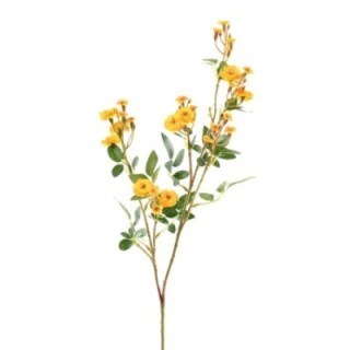 Künstliche Rose, gelb, ca. 77cm hoch - Pflegeleicht & Elegant