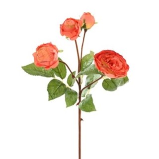 Künstliche Rose, orange, ca. 60cm hoch - Pflegeleicht!