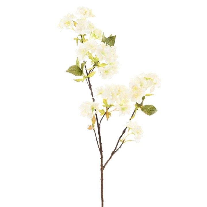 Künstlicher Kirschblütenzweig, ca 80cm, weiss