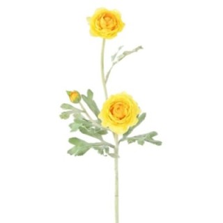 Künstliche Ranunkel, gelb, ca. 53cm hoch - Pflegeleicht!