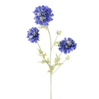 Künstliche Scabiosenblume, blau, ca. 75cm hoch