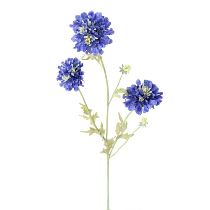 Künstliche Scabiosenblume, blau, ca. 75cm hoch