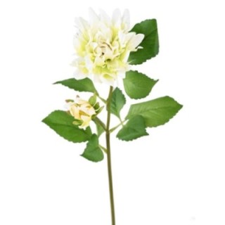 Künstliche Dahlie, weiß, ca. 75cm hoch - Pflegeleicht!