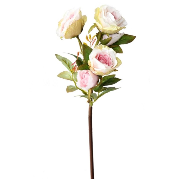 Künstliche Rose, lichtrosa, ca. 45cm hoch, pflegeleicht