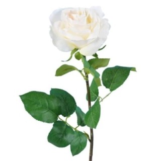 Künstliche Rose, weiß, ca. 66cm hoch - Pflegeleicht!