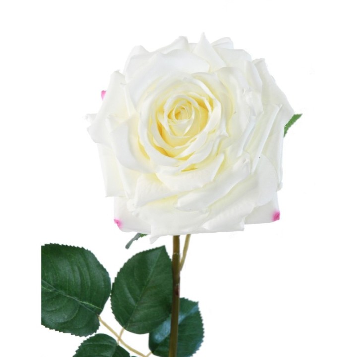 Künstliche weiße Rose, ca. 74cm hoch, pflegeleicht