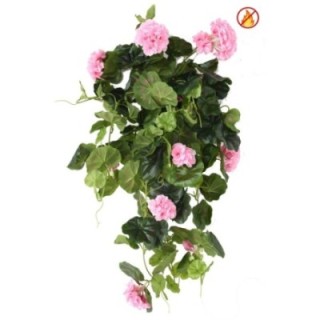 Künstliche Geranium Hängepflanze, ca. 60cm, feuerbeständig, pink