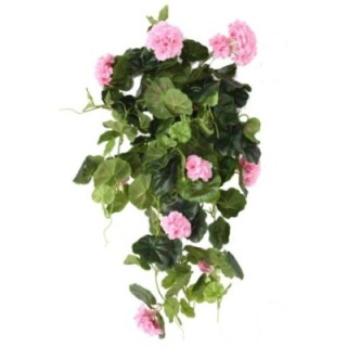 Künstlicher Geranium Hängender Busch, ca. 60cm, pink