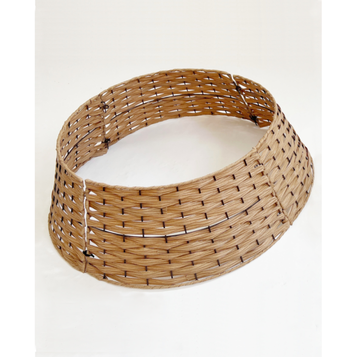 Rattan Weihnachtsbaumrock | Weihnachtsbaumständer-Abdeckung | - Korb in braun 50×65 cm