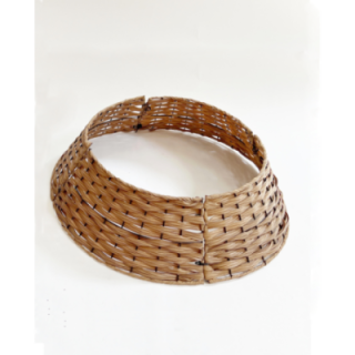 Rattan Weihnachtsbaumrock | Weihnachtsbaumständer-Abdeckung | - Korb in braun -50×60 cm