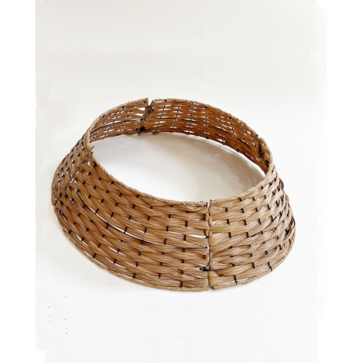 Rattan Weihnachtsbaumrock | Weihnachtsbaumständer-Abdeckung | - Korb in braun -50×60 cm