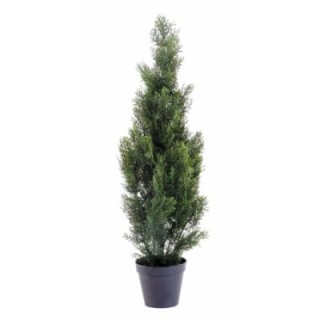 Künstlicher Zypressenbaum, ca. 93cm hoch, grün