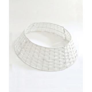 Rattan Weihnachtsbaumrock | Weihnachtsbaumständer-Abdeckung | - Korb in weiss - 50×60 cm