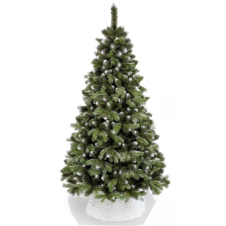 Rattan Weihnachtsbaumrock | Weihnachtsbaumständer-Abdeckung | - Korb in weiss - 50×60 cm