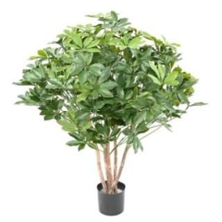 Künstlicher Schefflera-Busch, ca. 90cm hoch, grün