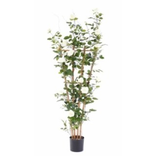 Künstlicher Rosenbaum, ca. 160cm hoch, weiß