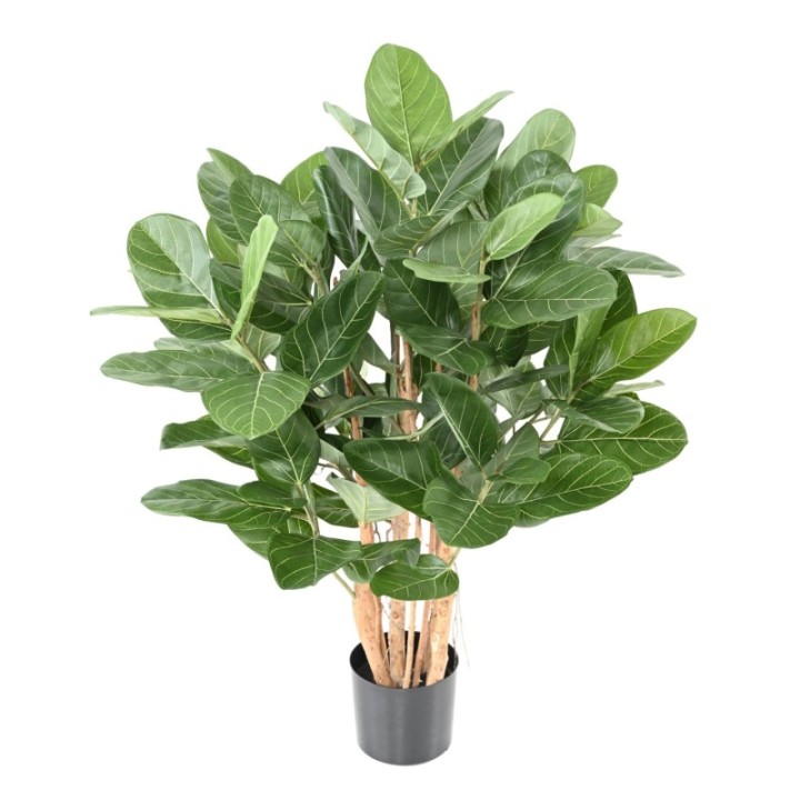 Künstlicher Ficus Audrey, (Gummibaum) ca. 100cm hoch, grün
