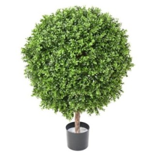 Künstliche Buchsbaumkugel auf Stamm, ca. 90cm