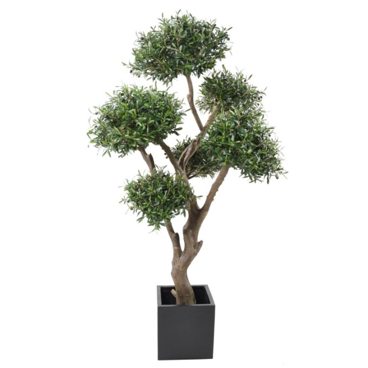 Künstlicher Bonsai-Olivenbaum, ca. 235cm hoch, grün
