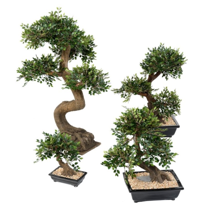 Künstlicher Bonsai Elm, ca. 52cm hoch, grün