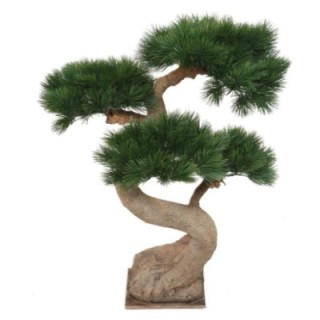 Künstliche Bonsai-Kiefer, ca. 92cm hoch, grün