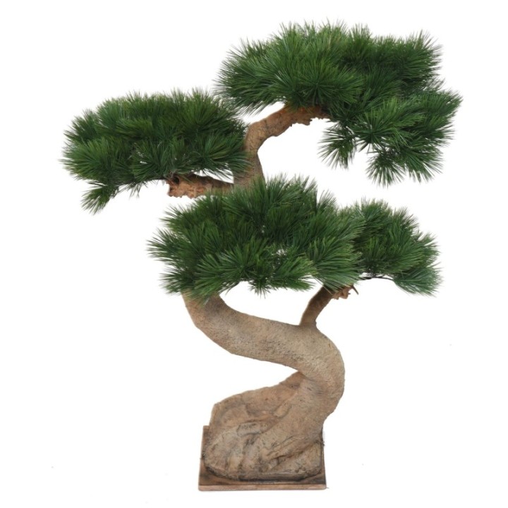 Künstliche Bonsai-Kiefer, ca. 92cm hoch, grün