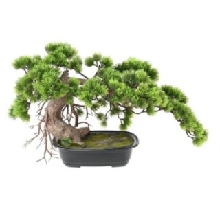 Künstliche Bonsai-Kiefer, ca. 37cm hoch, grün