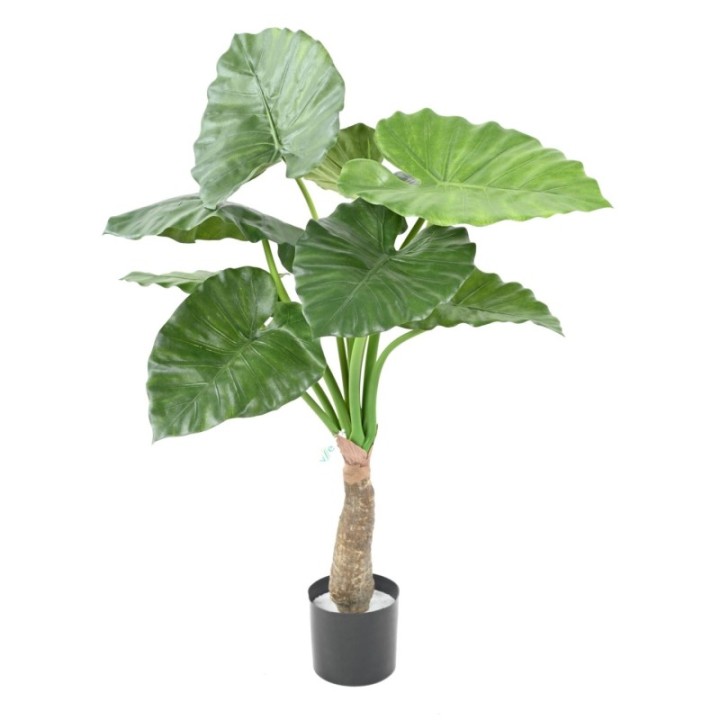 Künstliche Alocasia Calidora, ca. 80cm hoch, grün