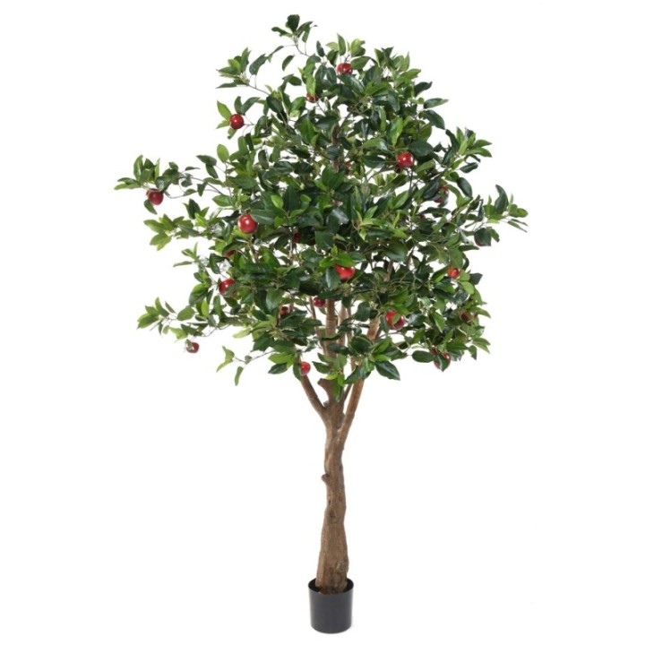 Künstlicher Apfelbaum, ca. 250cm hoch, rot (Äpfel)