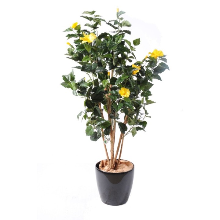 Künstlicher Hibiskus, ca. 110cm hoch, bunt