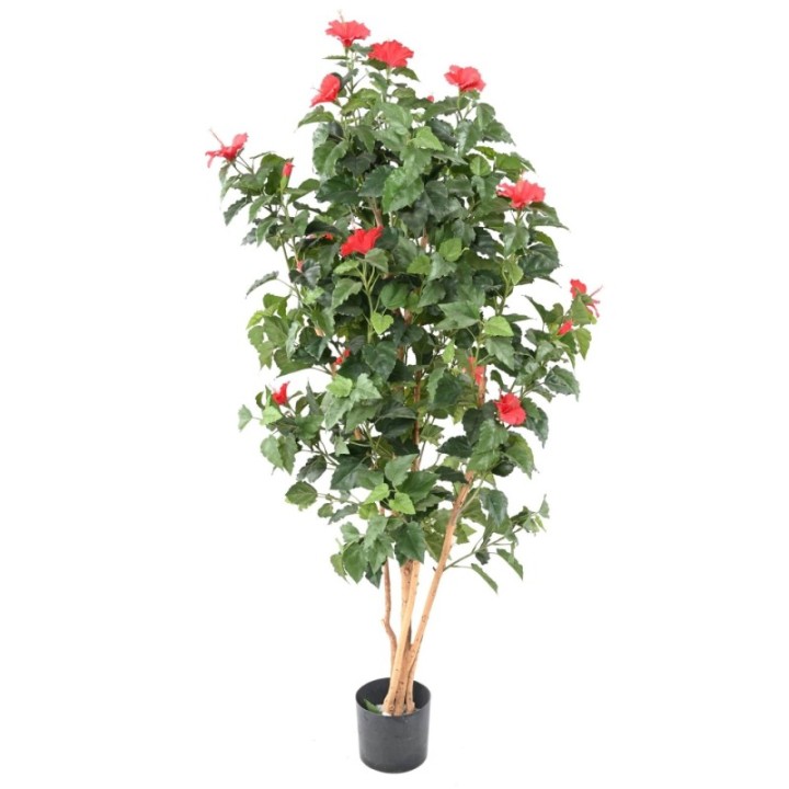 Künstlicher Hibiskus, ca. 150cm hoch, rot