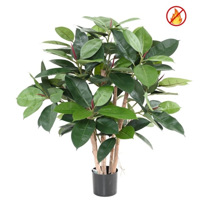 Künstlicher Gummibaum, ca. 90cm hoch, grün