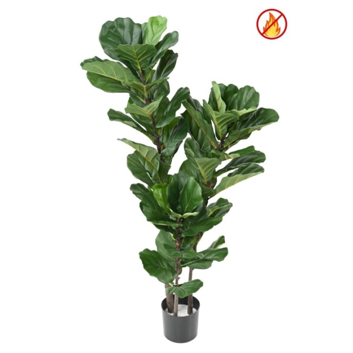 Künstlicher Ficus Lyrata, ca. 130cm hoch, grün
