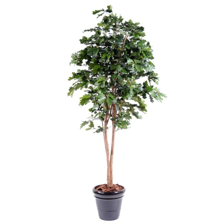 Künstlicher Eichenbaum, ca. 230cm hoch, grün