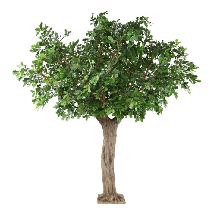 Künstlicher Eichenbaum, ca. 370cm hoch, grün