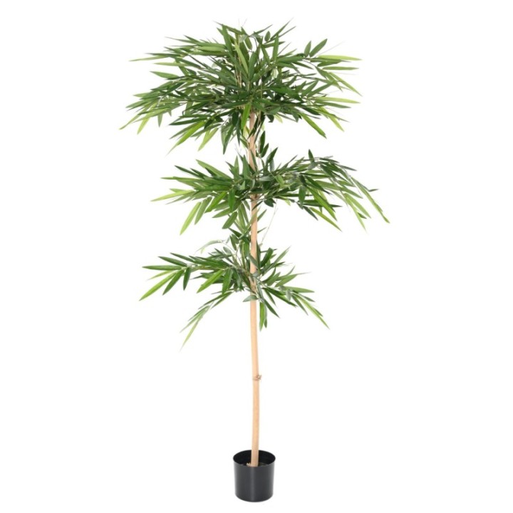 Künstlicher Bambusbaum, ca. 175cm hoch, grün