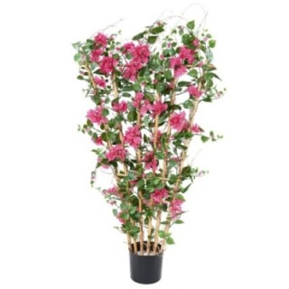 Künstliche Bougainvillea mit Rankgitter, 140cm - UV-beständig, Fuchsia