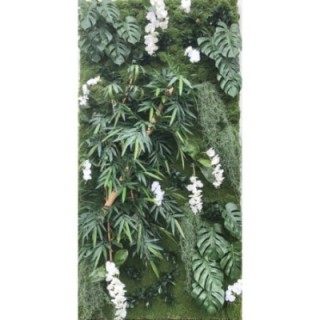 Pflanzenwand Bambus-Philodendron | Individuelle Anfertigung auf Bestellung -  260×130cm