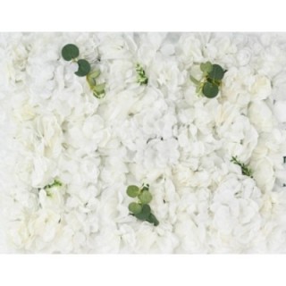 Künstliche Blumenwand, Weiss | 40×60cm