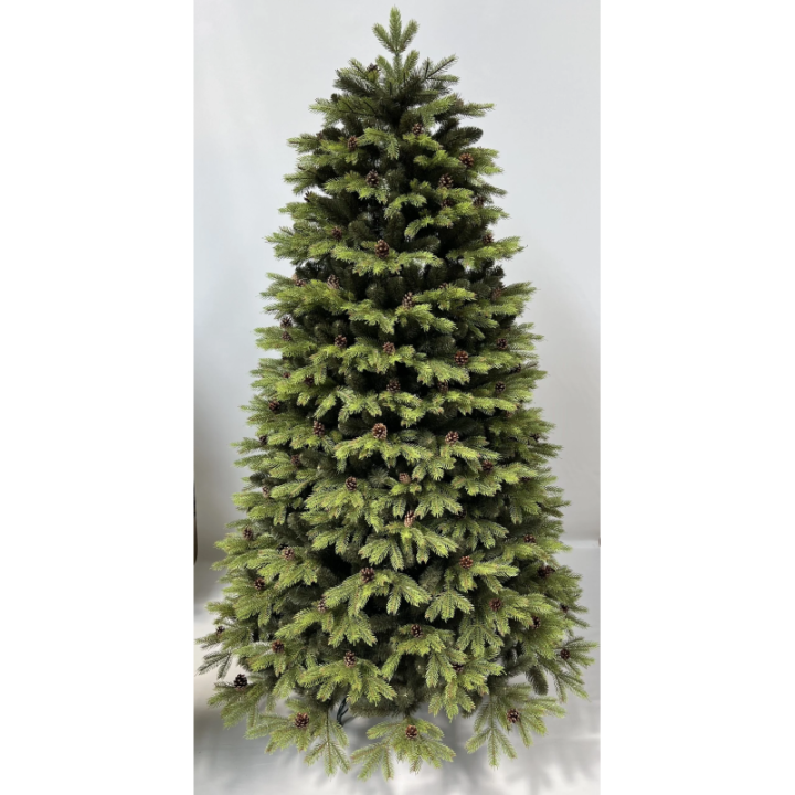 Künstlicher Weihnachtsbaum Kiefer mit Zapfen PE/PVC, ca. 240cm