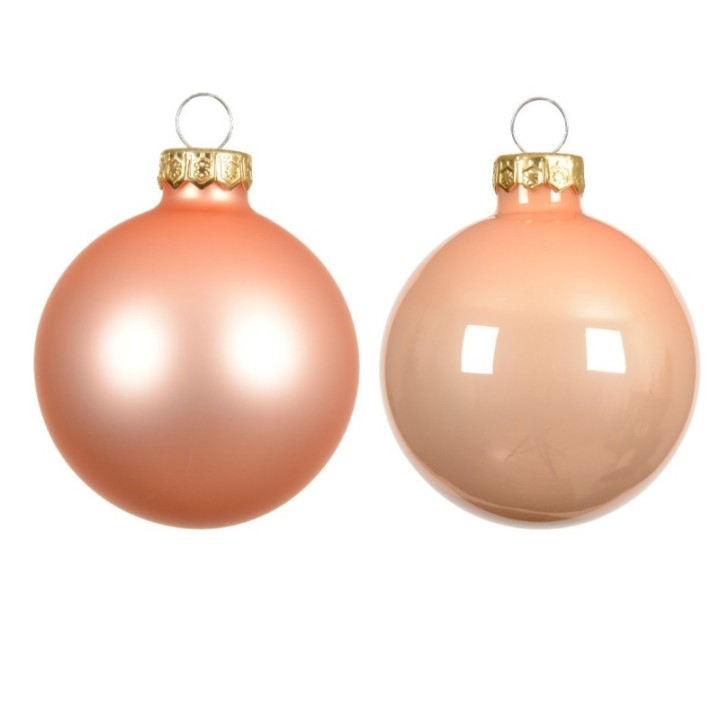 Glas-Kugel Pfirsich 10er Ø6 cm