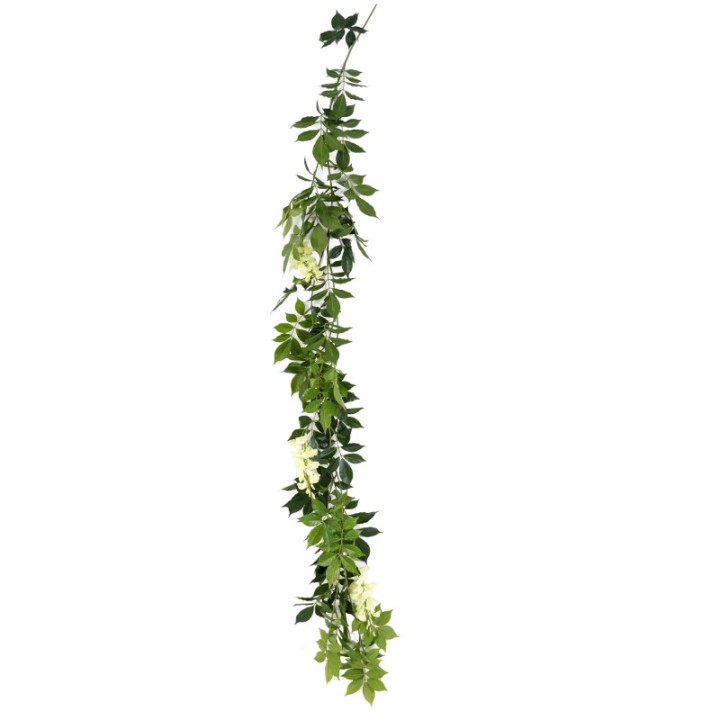 Künstliche Wisteria Girlande, ca 180cm, creme