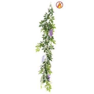 Künstliche Wisteria Girlande, ca 180cm, Schwer entflammbar B1/RF2, lavendel