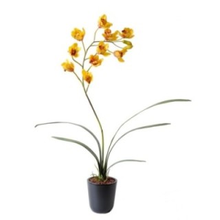 Künstlicher Cymbidium, ca 80cm, gelb
