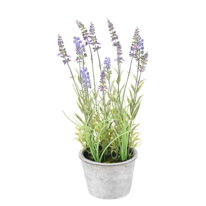 Künstliche Lavendel-Pflanze im Topf, ca 40cm, grün