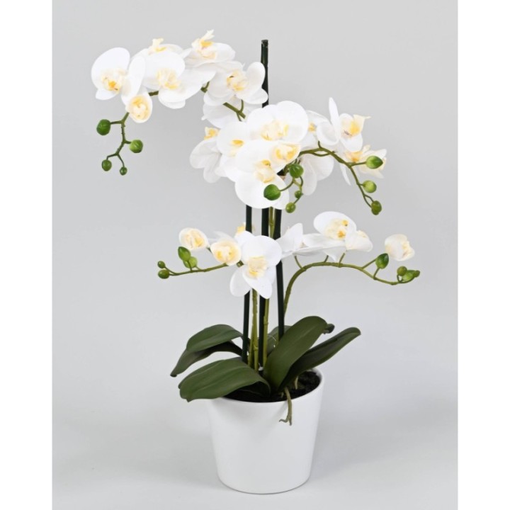 Künstliche Phalaenopsis Orchidee, ca 70cm, weiss