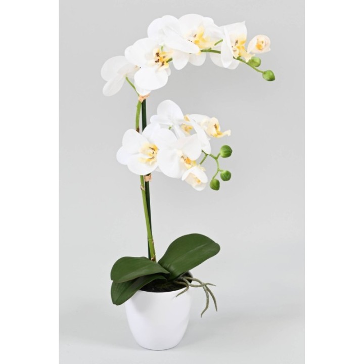 Künstliche Phalaenopsis Orchidee, ca 55cm, weiss