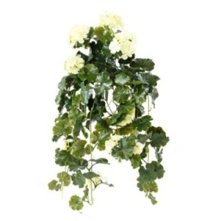 Künstliche hängende Geranie, ca 65cm, UV-Beständig, weiss