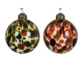 Glas-Christbaumkugeln „Espresso“, 8cm (12er-Box)