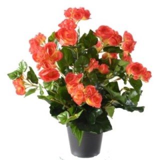 Künstliche Begonie Koralle, ca 35cm, orange